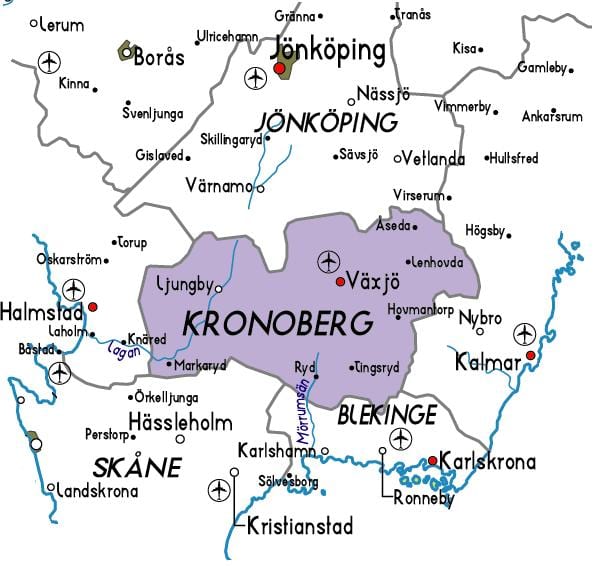 карта Крунуберг, Швеция
