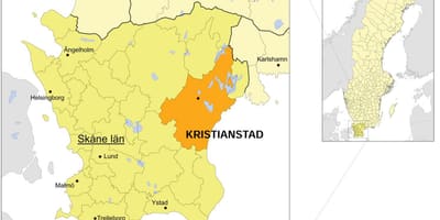 Карта Кристианстад Швеция