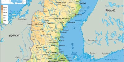 Карта реки Швеции