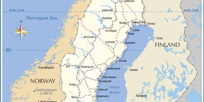 Карта Швеции транспорты