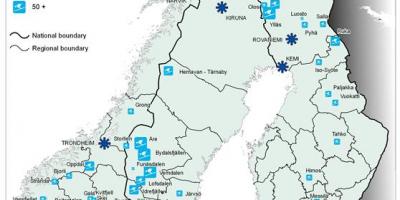 Шведские горнолыжные курорты карта